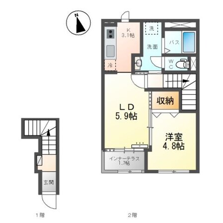 瀬上新築アパートの物件間取画像